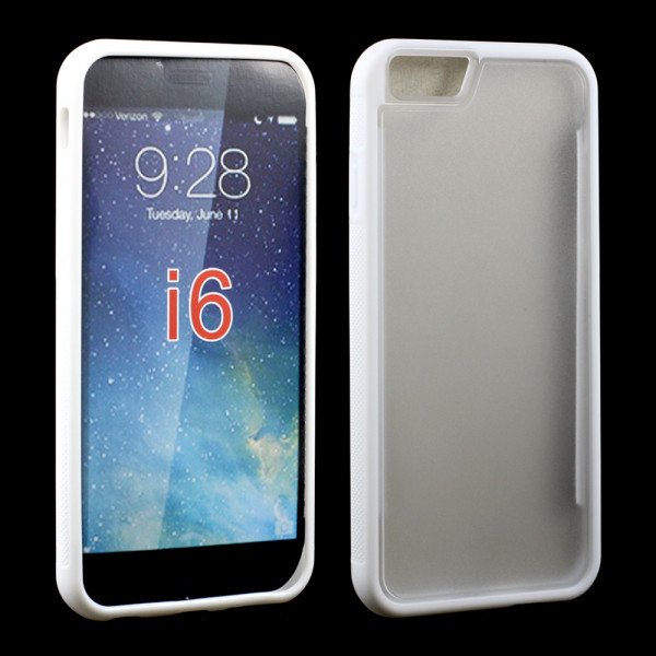 Wholesale Apple iPhone 6 Gummy Hybrid Case (White)